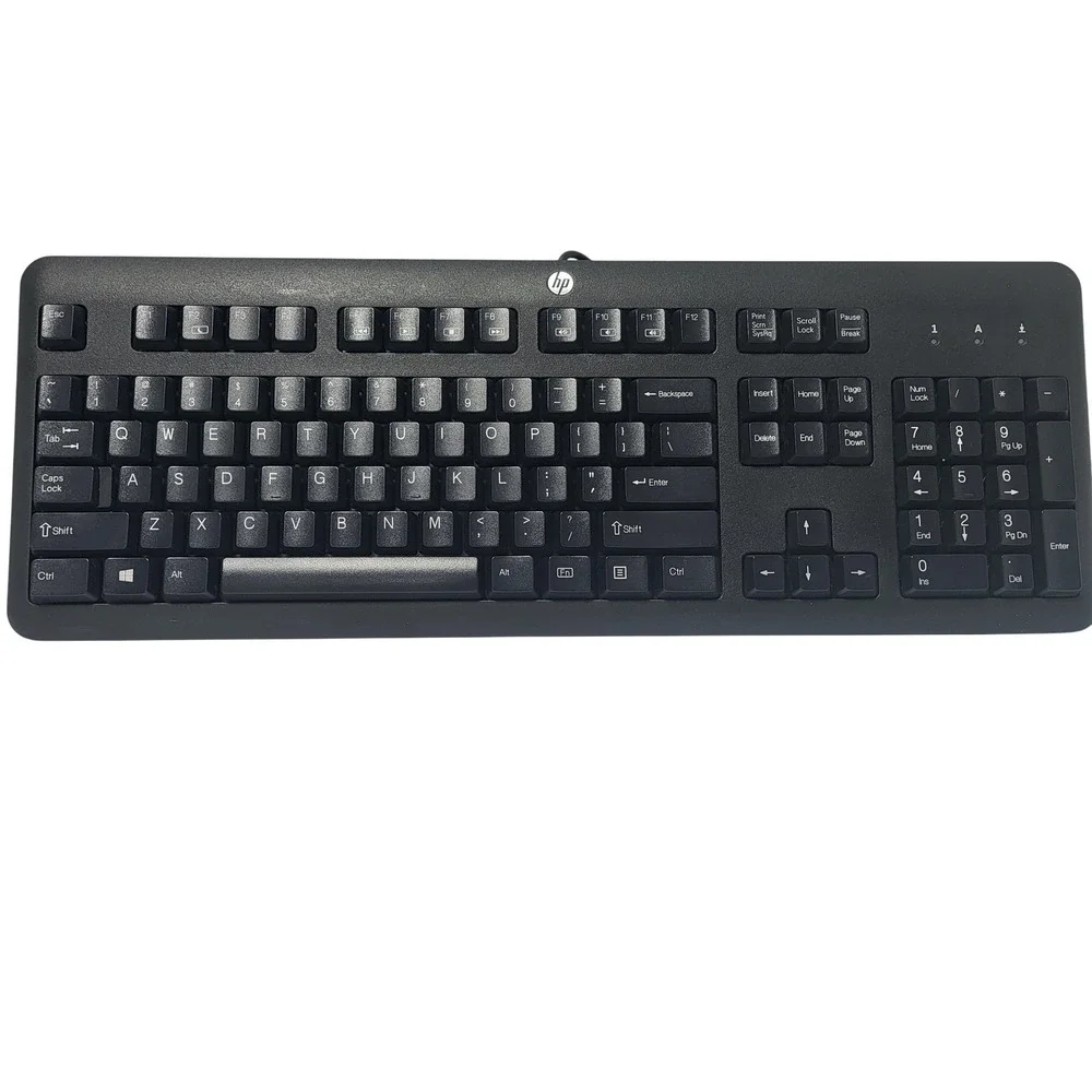 HP‎ KU 1156 Wired USB Keyboard Black Full Size Standard Layout 